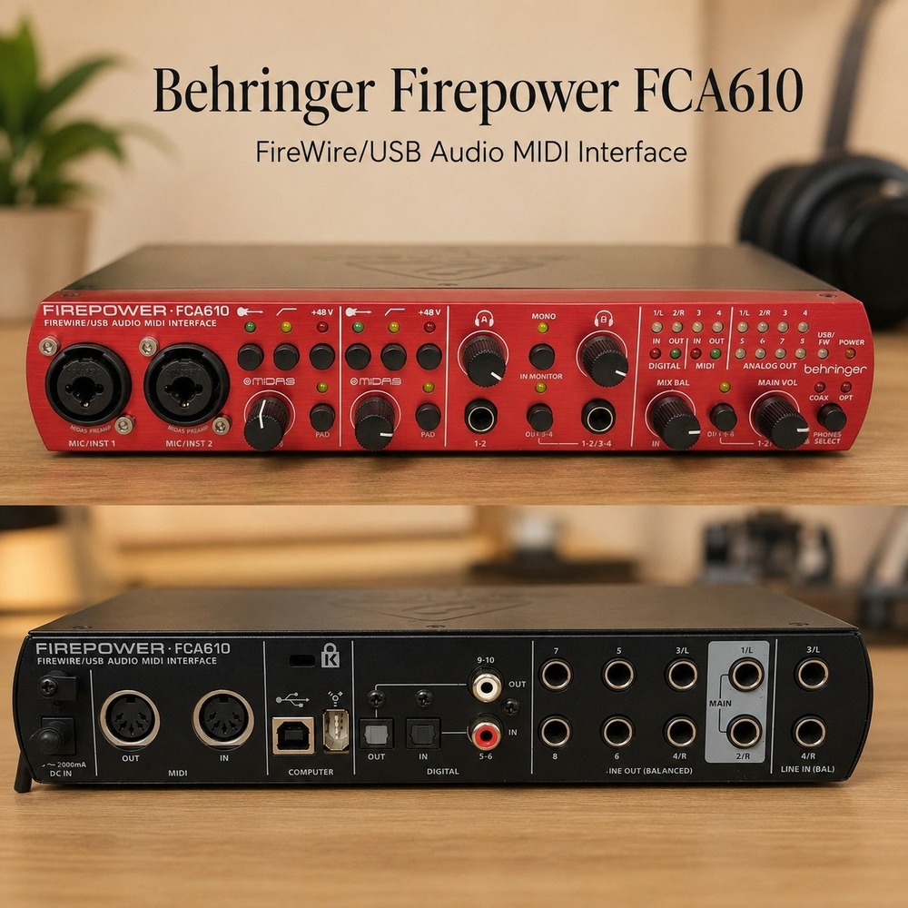 Behringer Firepower FCA610 FireWire USB Audio MIDI Interface ‎ READ DESCRIPTION